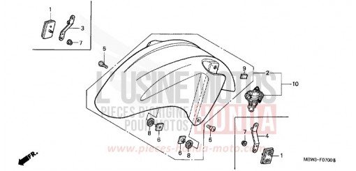 KOTFLUEGEL, VORNE CBR600FR1 de 2001